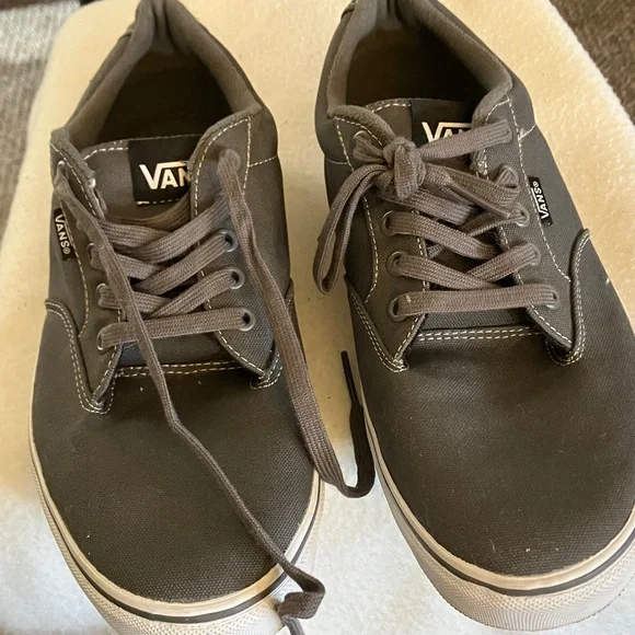 Vans Men's Charcoal Canvas Sneakers - Picture 1 of 6